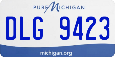 MI license plate DLG9423