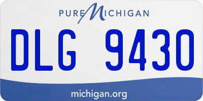 MI license plate DLG9430