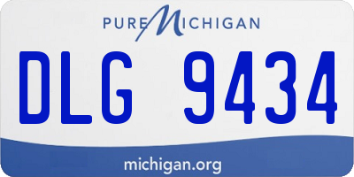 MI license plate DLG9434