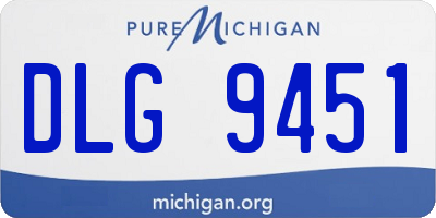 MI license plate DLG9451