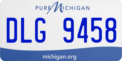 MI license plate DLG9458
