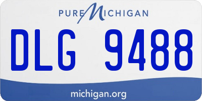 MI license plate DLG9488