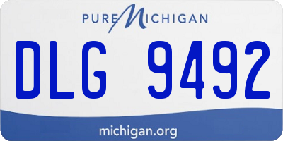 MI license plate DLG9492