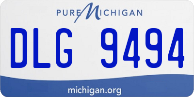 MI license plate DLG9494