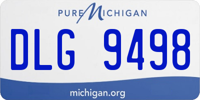 MI license plate DLG9498