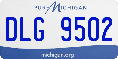 MI license plate DLG9502