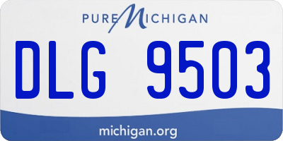 MI license plate DLG9503