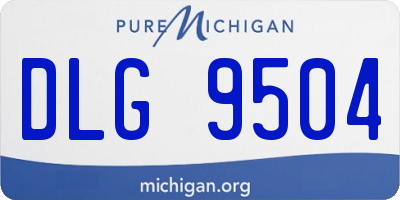MI license plate DLG9504