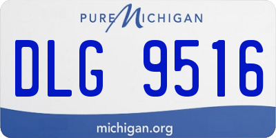 MI license plate DLG9516