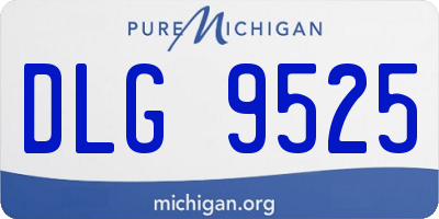 MI license plate DLG9525