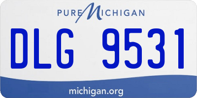 MI license plate DLG9531