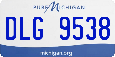 MI license plate DLG9538