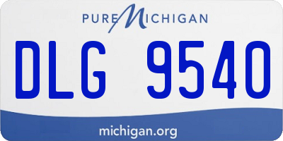 MI license plate DLG9540
