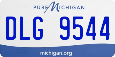 MI license plate DLG9544