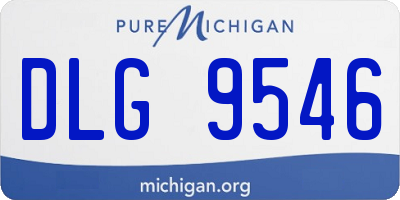 MI license plate DLG9546
