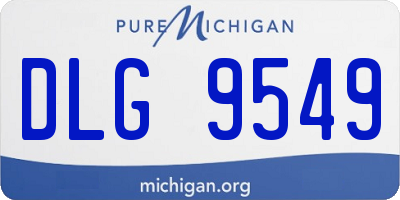 MI license plate DLG9549