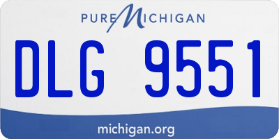 MI license plate DLG9551