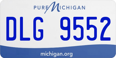 MI license plate DLG9552