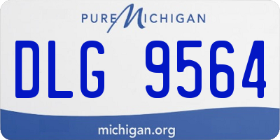 MI license plate DLG9564