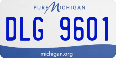 MI license plate DLG9601