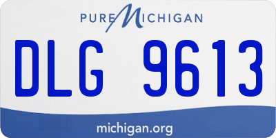MI license plate DLG9613