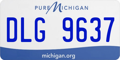 MI license plate DLG9637