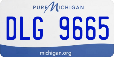 MI license plate DLG9665