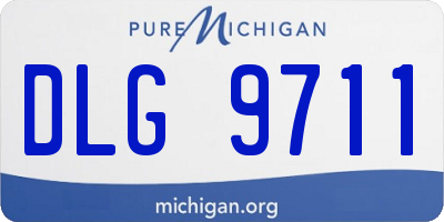 MI license plate DLG9711
