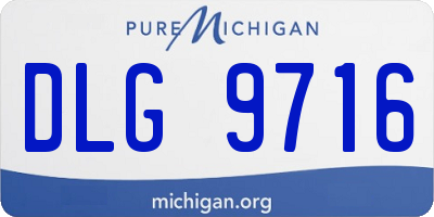 MI license plate DLG9716
