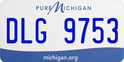 MI license plate DLG9753