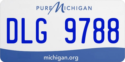 MI license plate DLG9788