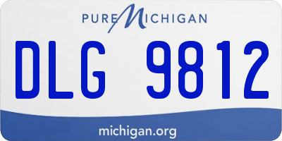 MI license plate DLG9812