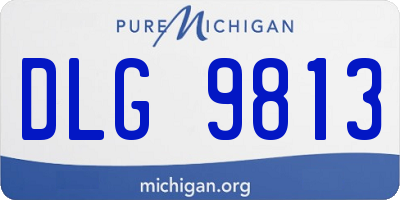MI license plate DLG9813