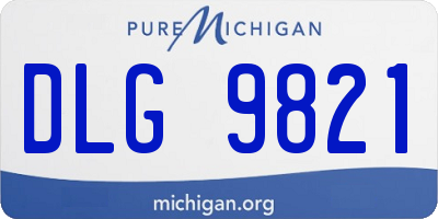 MI license plate DLG9821