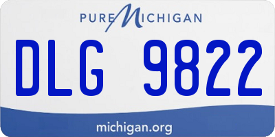 MI license plate DLG9822