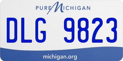 MI license plate DLG9823