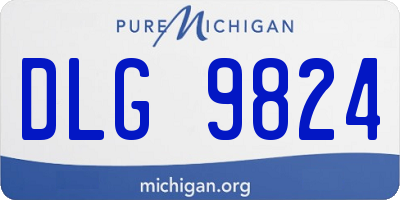 MI license plate DLG9824