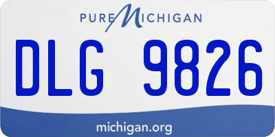 MI license plate DLG9826