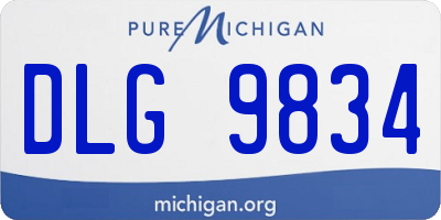 MI license plate DLG9834
