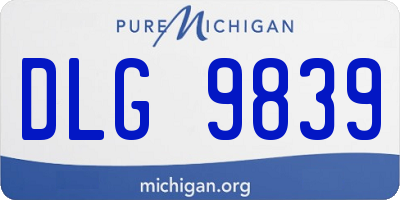 MI license plate DLG9839