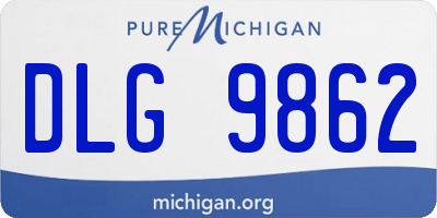 MI license plate DLG9862
