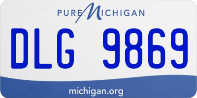 MI license plate DLG9869