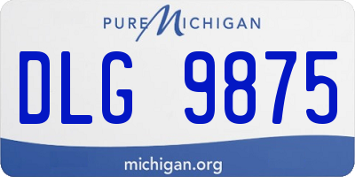 MI license plate DLG9875