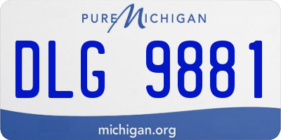 MI license plate DLG9881