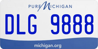 MI license plate DLG9888