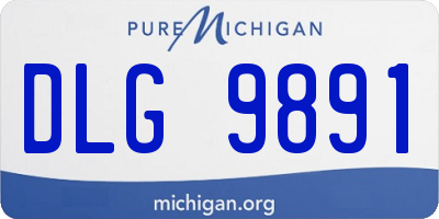 MI license plate DLG9891