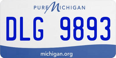 MI license plate DLG9893