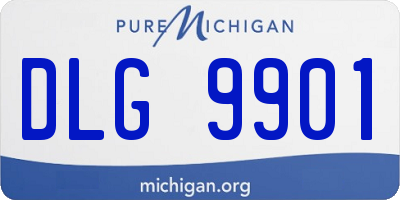 MI license plate DLG9901
