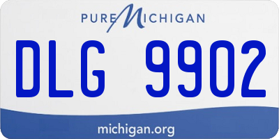 MI license plate DLG9902