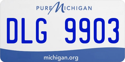 MI license plate DLG9903